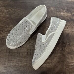 DB studio averie Rhinestone Womens Size 10 Sparkle slip on Sneakers